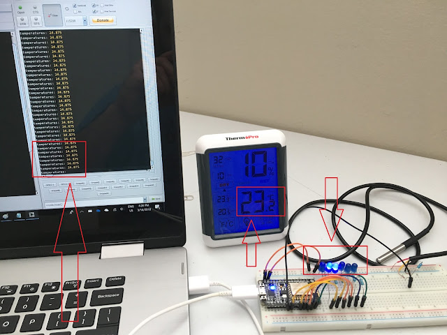 ESP8266 Mini Project: Digital Thermometer with Binary LED Display